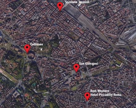 找出酒店皮卡迪利在罗马在哪儿!